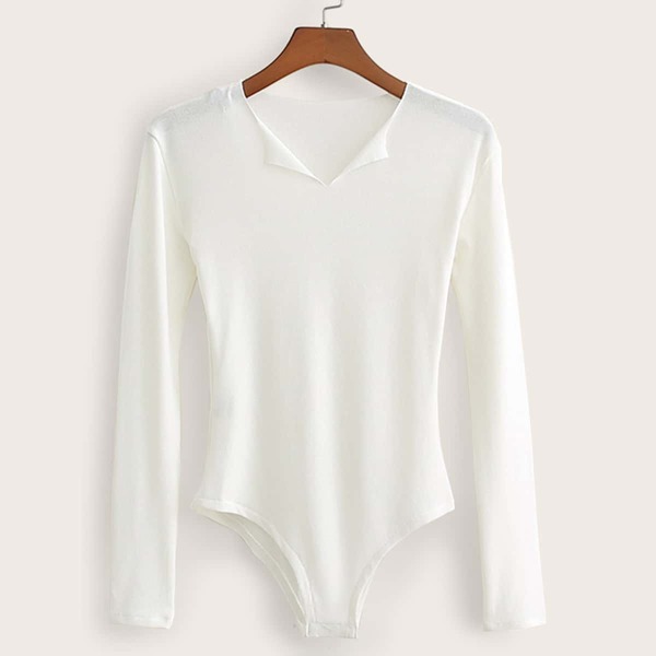 

V-Neck Solid Bodysuit
