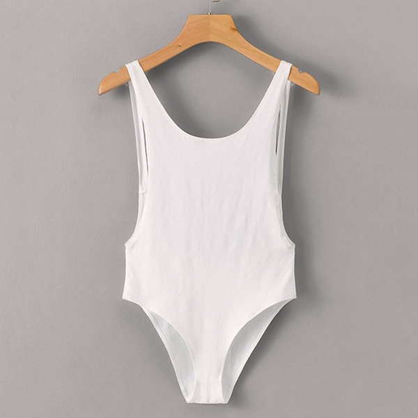 

Open Back Solid Bodysuit