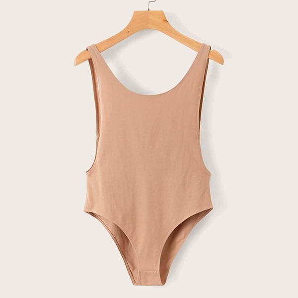 

Open Back Solid Bodysuit