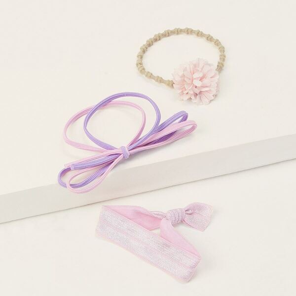 

Flower Decorated Hair Tie 3pcs