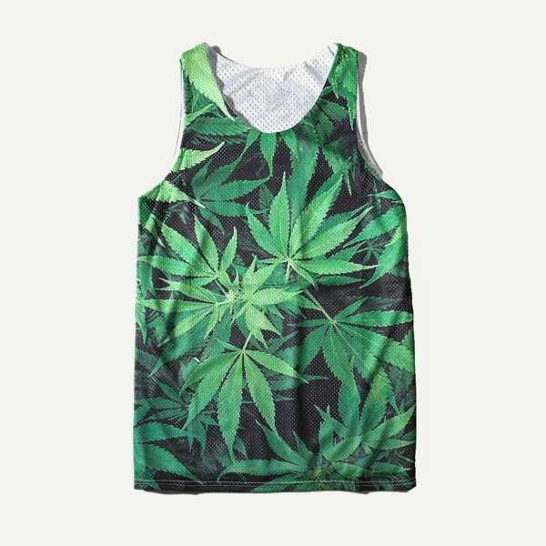 

Men Jungle Print Tank Top, Green