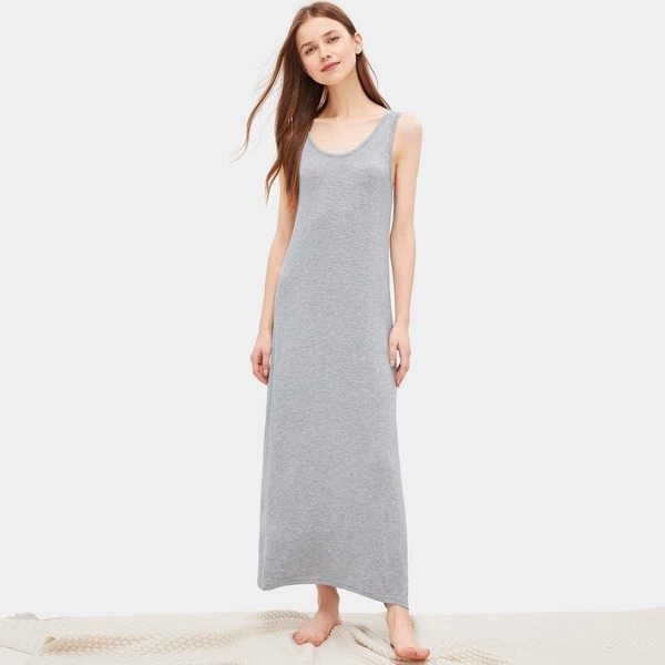 

Longline Tank Dress, Grey