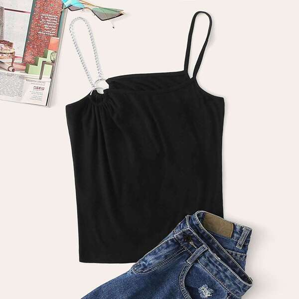 

One Side Chain Strap Cami Top