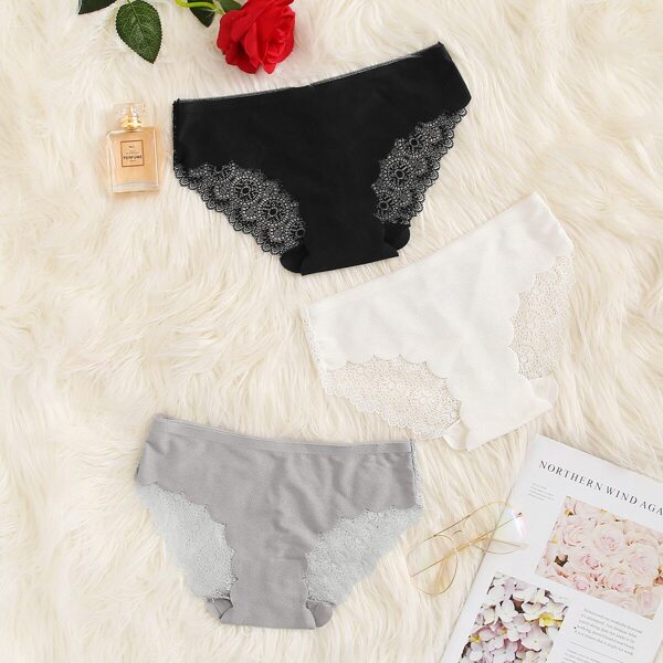 

Floral Lace Panty Set 3pcs, Multicolor