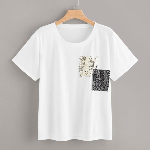 

Plus Contrast Sequin Tee
