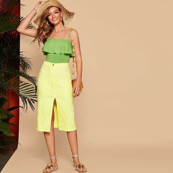 

Split Front Midi Skirt