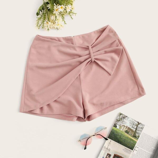 

Loop Detail Zip Back Wrap Shorts