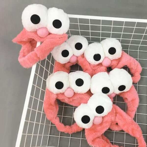 

Eye Detail Bath Headband 1pc, Coral pink