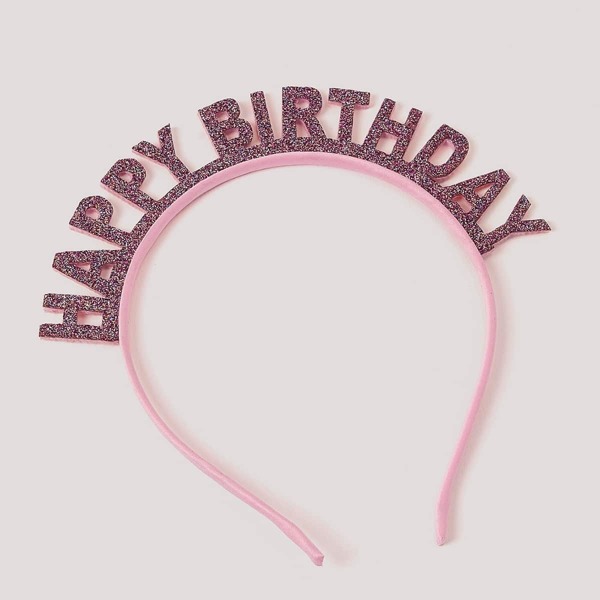 

Glitter Letter Decor Headband, Pink