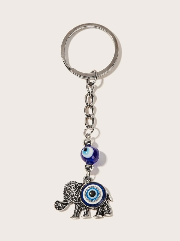 

Metal Elephant Pendant keychain, Multicolor