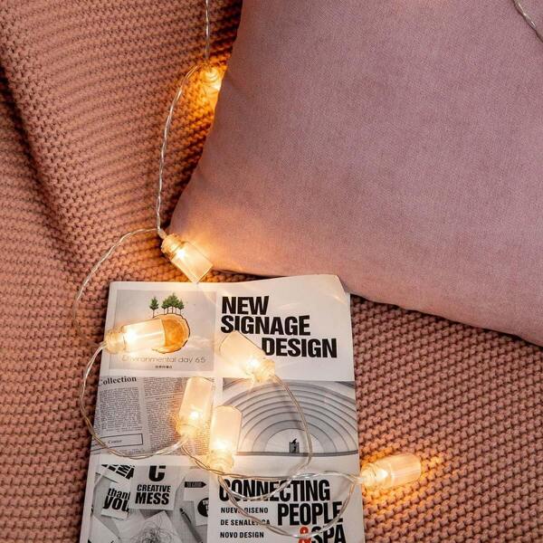 

20pcs Bottle Bulb String Light, Yellow
