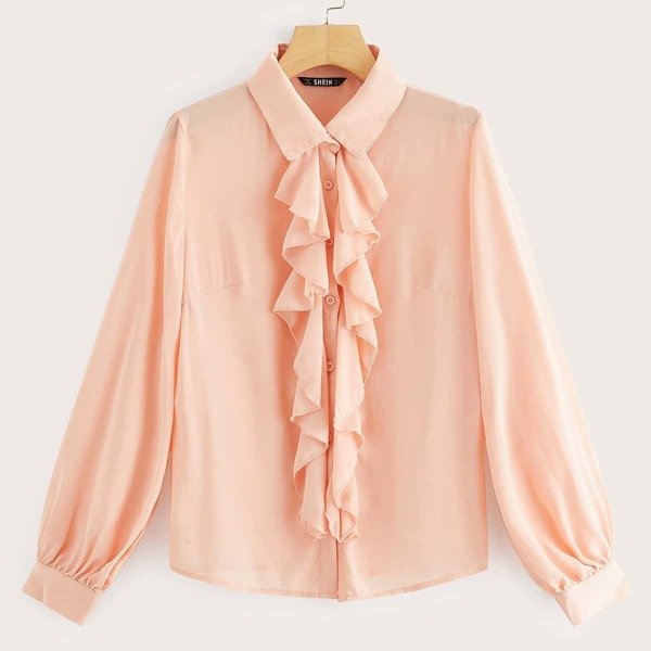 

Ruffle Placket Shirt