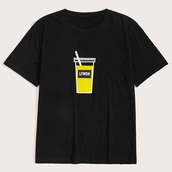 

Men Letter Print Tee