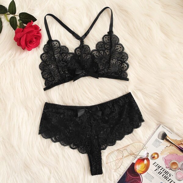 

Floral Lace Lingerie Set