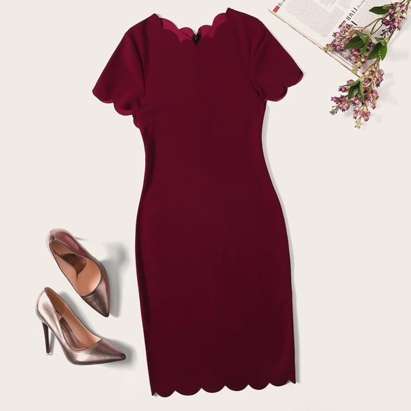 

Scallop Edge Bodycon Dress