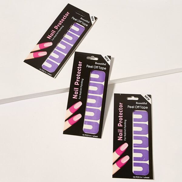 

Nail Anti-overflow Sticker 3sheets, Purple