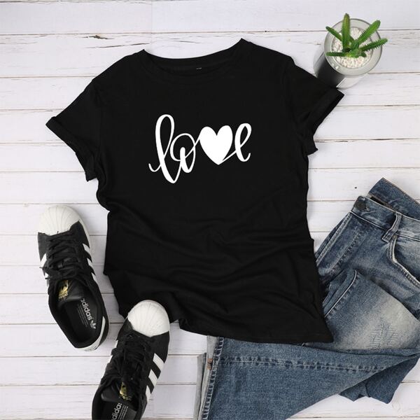 

Letter Graphic Tee, Black