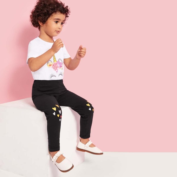 

Toddle Girls Heart Print Leggings