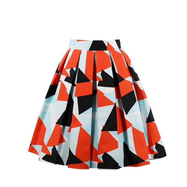 

50s Geo Pattern Circle Skirt