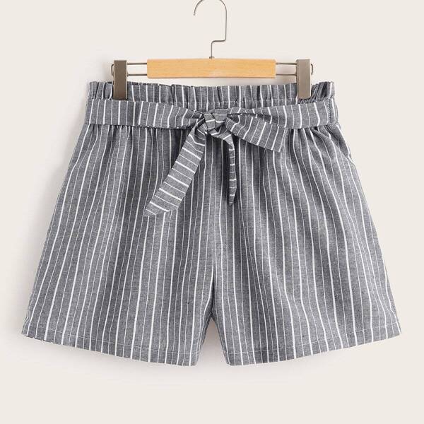 

Plus Striped Knot Shorts