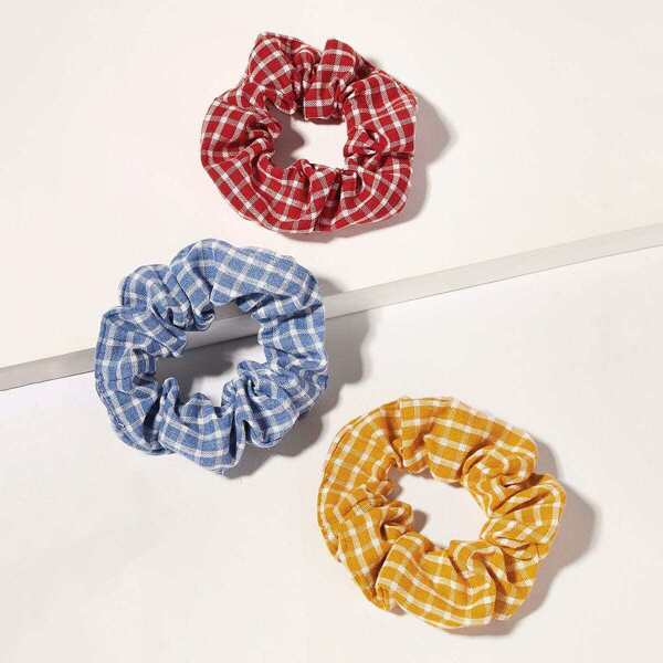 

Ginham Hair Scrunchies 3pack, Multicolor