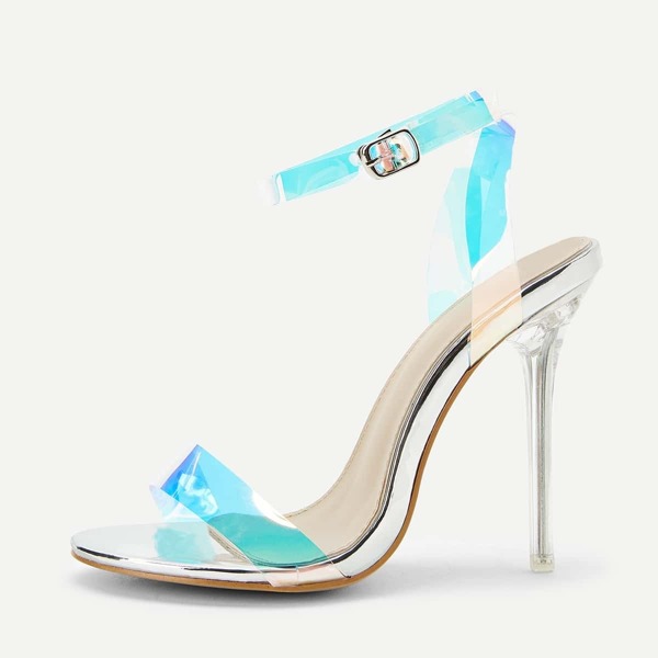 

Iridescent Slingback Stiletto Heels, Multicolor