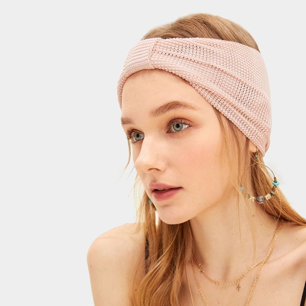 

Plain Knot Headband, Pink