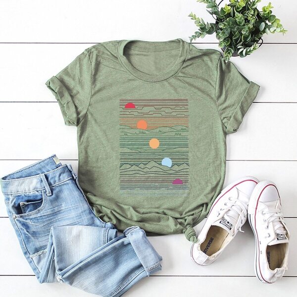 

Sun Print Tee, Army green