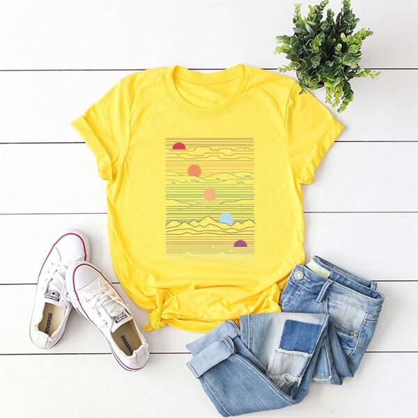 

Sun Print Tee, Yellow