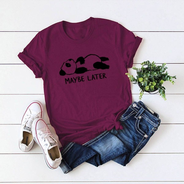 

Panda & Letter Graphic Tee