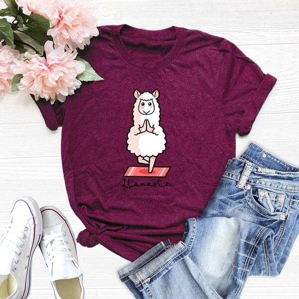 

Letter And Cartoon Print Tee