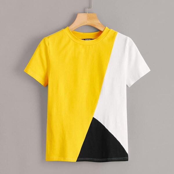 

Color Block Short Sleeve T-shirt