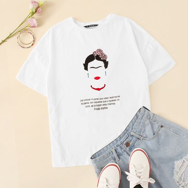 

Figure Print Drop Shoulder Tee