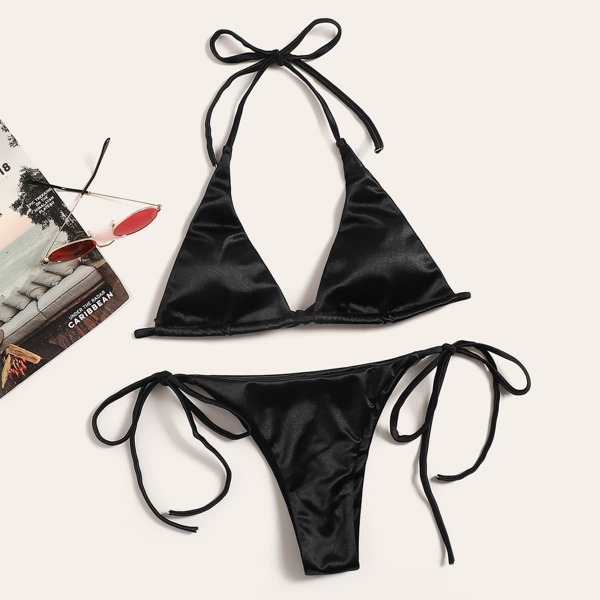 

Triangle Top With Tie Side Bikini Set