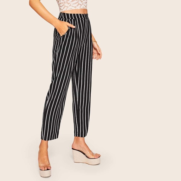 

Striped Slant Pocket Pants