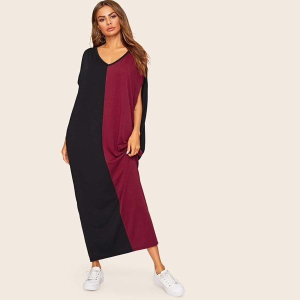 

Color Block Longline Dress