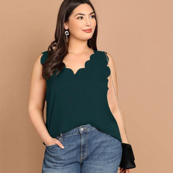 

Plus Scallop Edge Shell Top