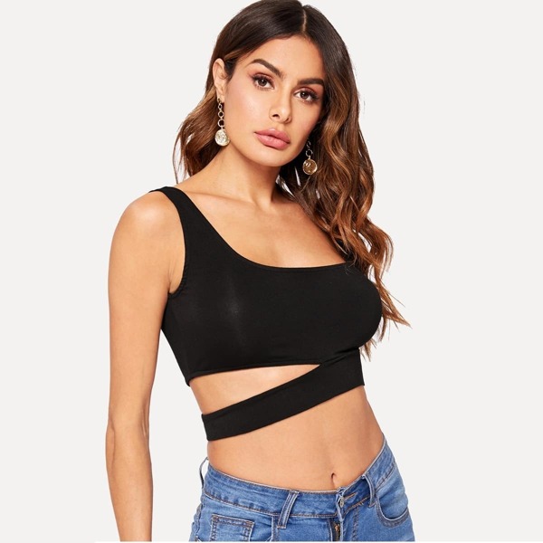 

Cut-out Crop Tank Top