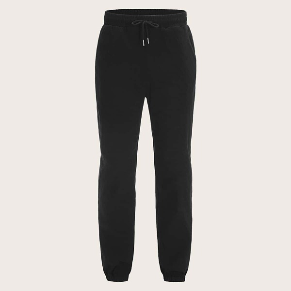 

Men Drawstring Waist Elastic Hem Pants