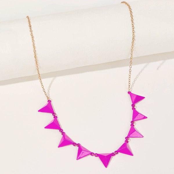 

Triangle Pendant Chain Necklace 1pc