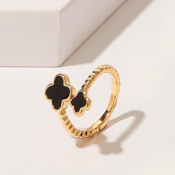

Clover & Spiral Design Ring 1pc