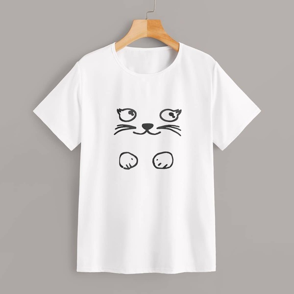 

Cartoon Print Tee
