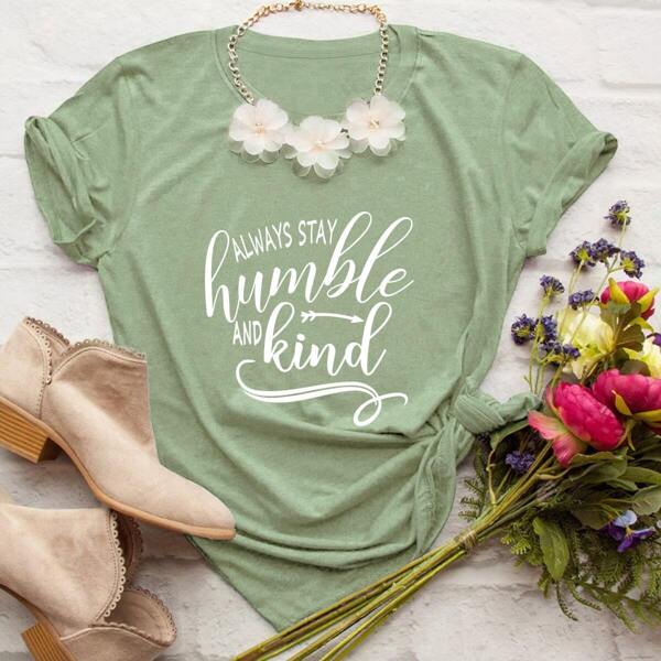 

Slogan Graphic Tee, Green