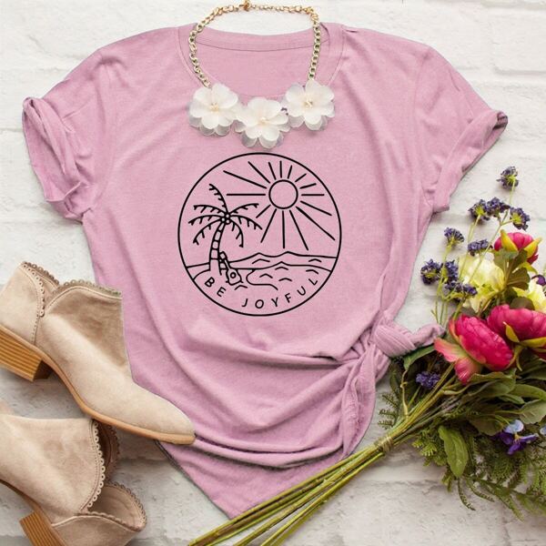 

Landscape & Letter Print Tee