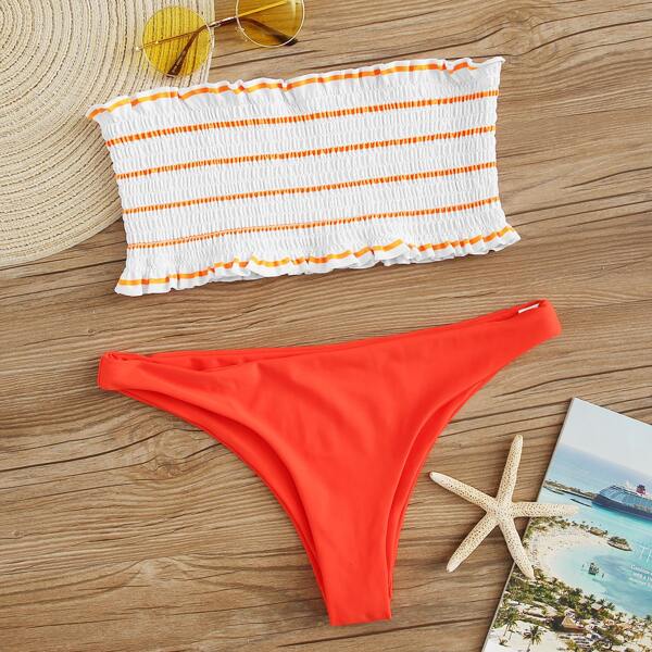 

Бикини бандо в полоску, Многоцветный