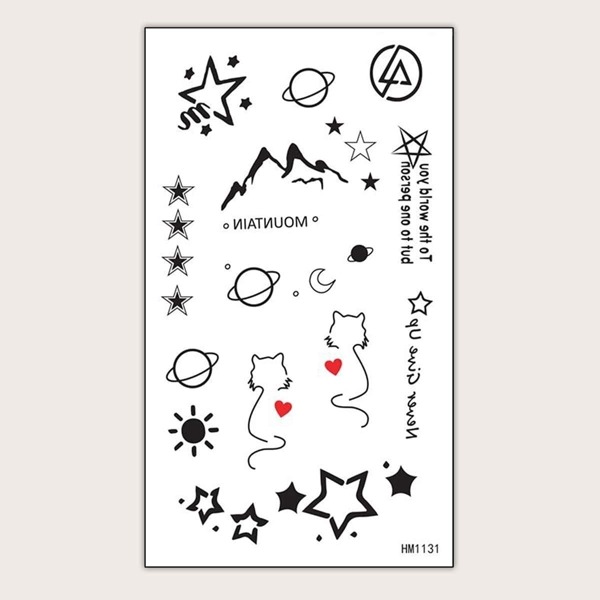 

Mix Pattern Tattoo Sticker 1sheet