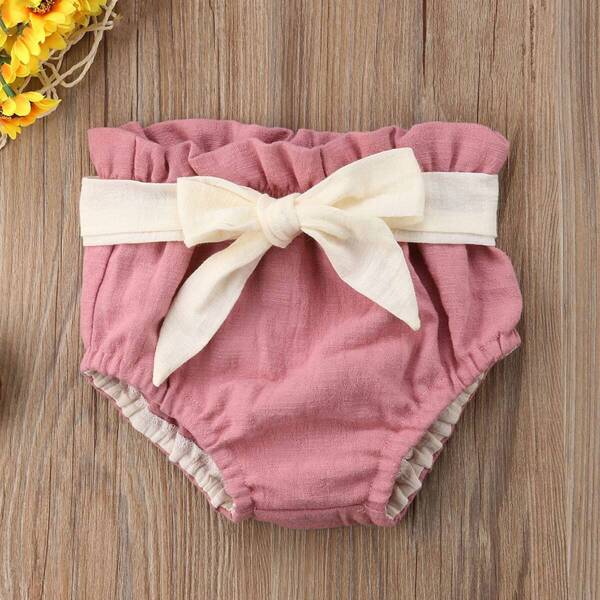 

Toddler Girls Belted Frill Shorts