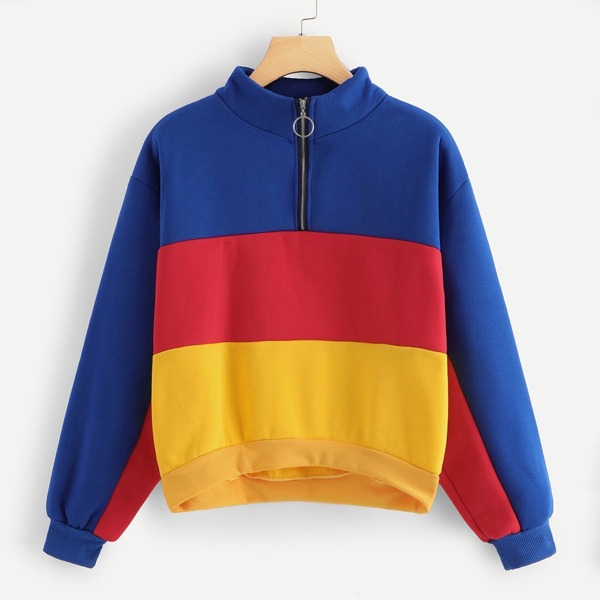 

Cut And Sew Panel Sweatshirt