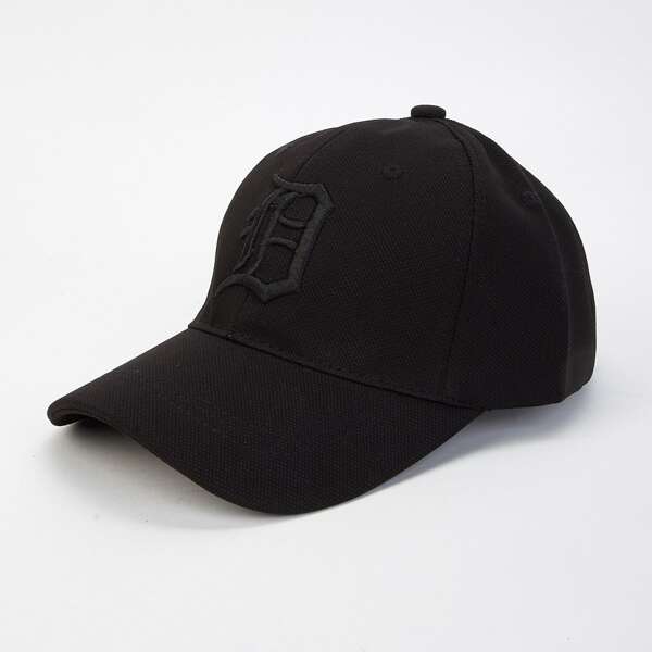 

Men Embroidery Detail Baseball Cap, Black