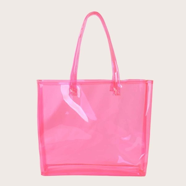 

PVC Winged Tote Bag, Pink